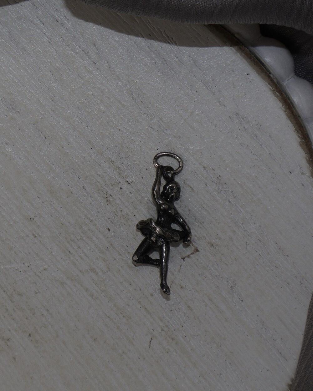 Vintage Sterling Silver Ballerina Charm 1.6G /0.9in